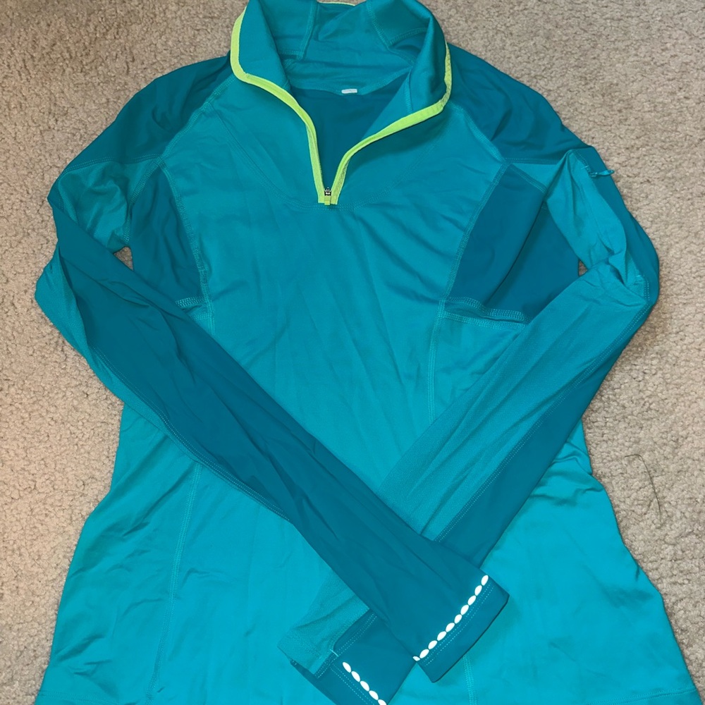 Lululemon Teal Long Sleeve Quarter Zip